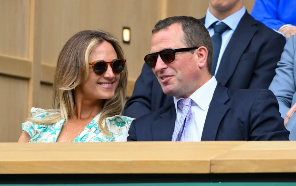 Peter Phillips and Harriet Sperling attend the Wimbledon Championships