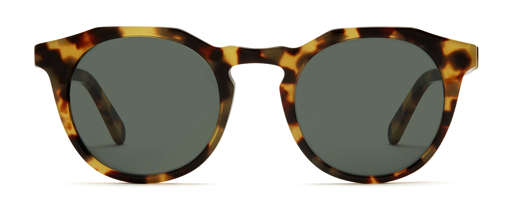 Archer Light Tortoise with Green Lenses Sunglasses | FINLAY